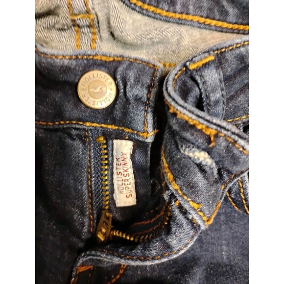 Hollister Women's 24x31 Super Skinny Denim Jeans Y2K Boho - Picture 3 of 7
